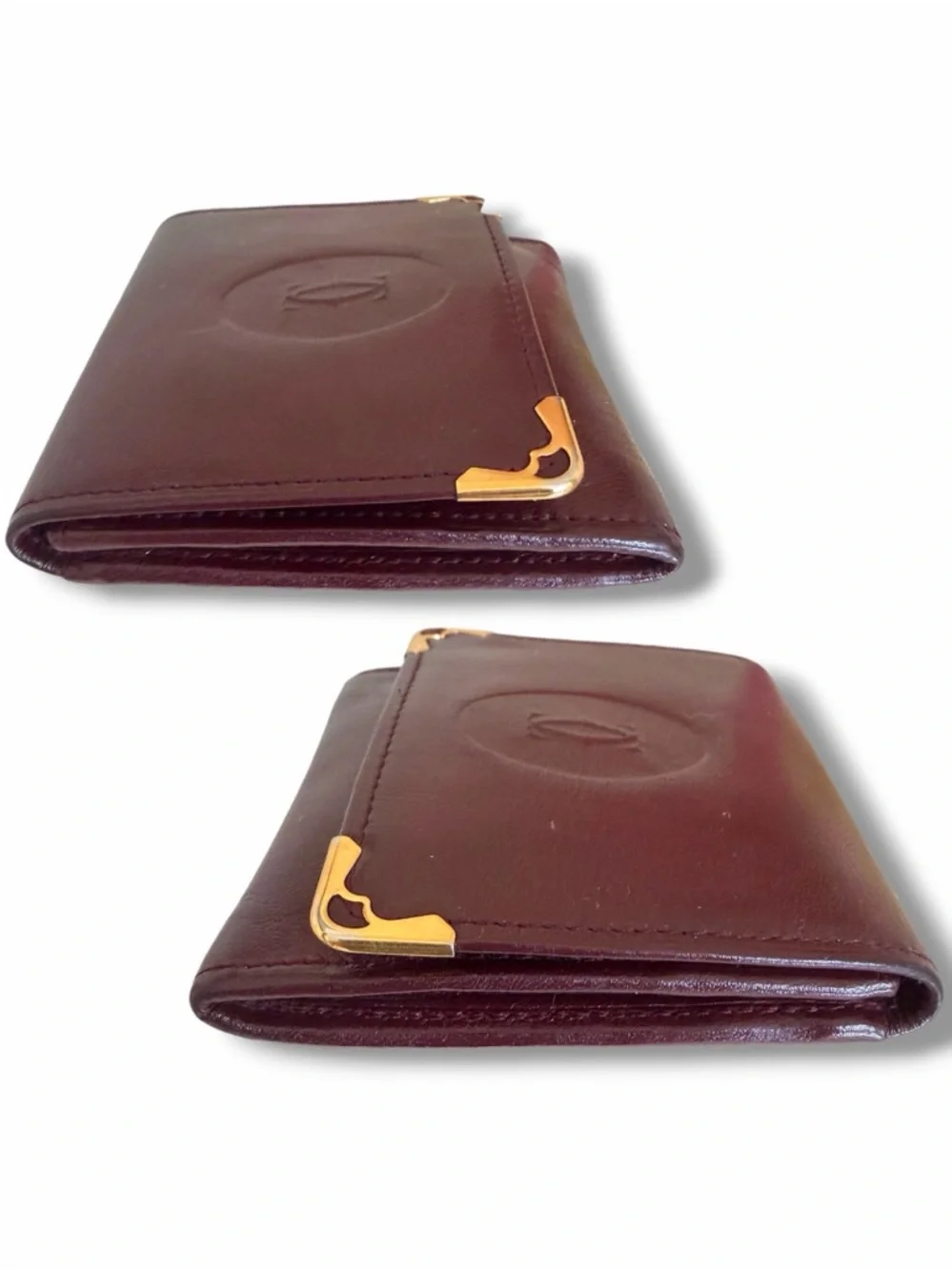 Cartier coin case square purse / wallet Must de Bordeaux 73184184